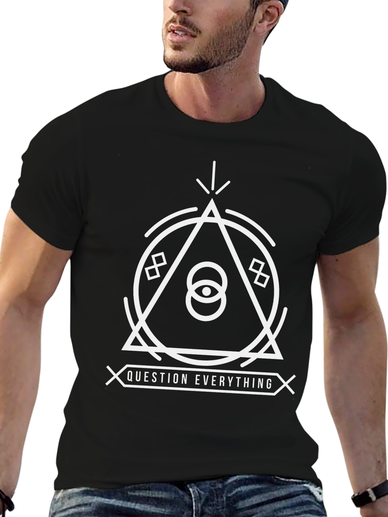 Question Everything Graphic Tee - Black