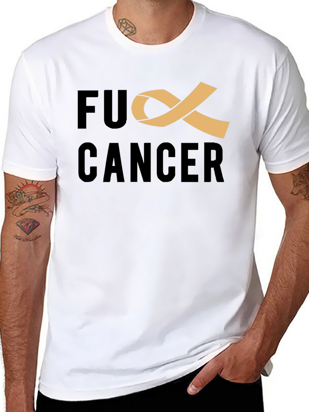 F Cancer Ribbon T-Shirt