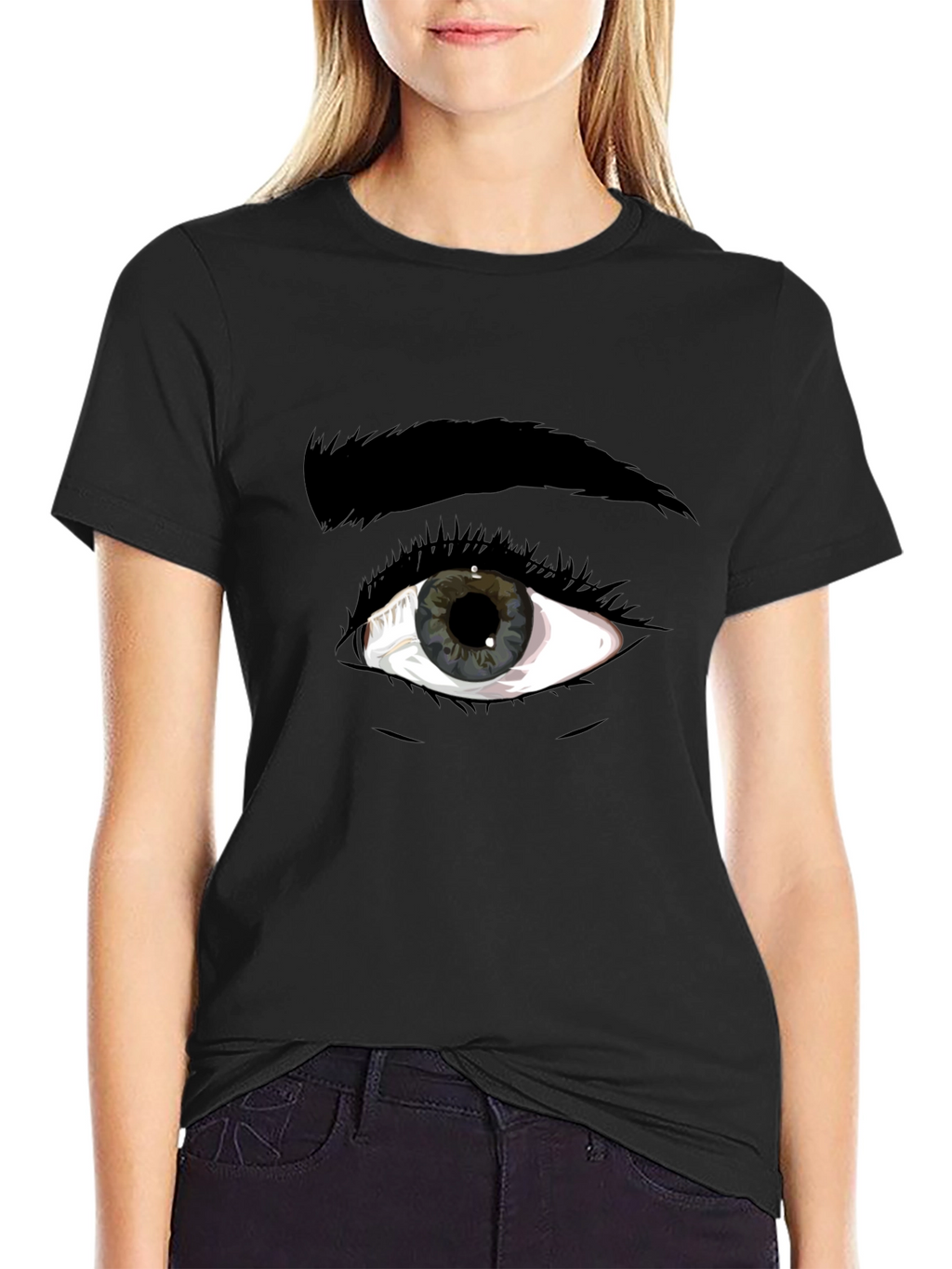Eye Graphic Black T-Shirt - Unique Style