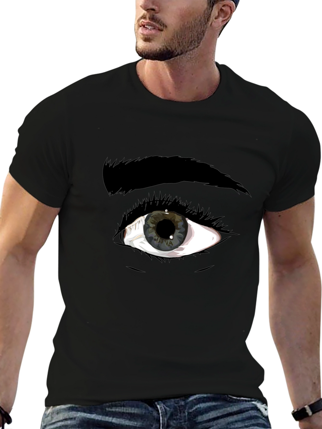 Eye Graphic Black T-Shirt - Unique Style