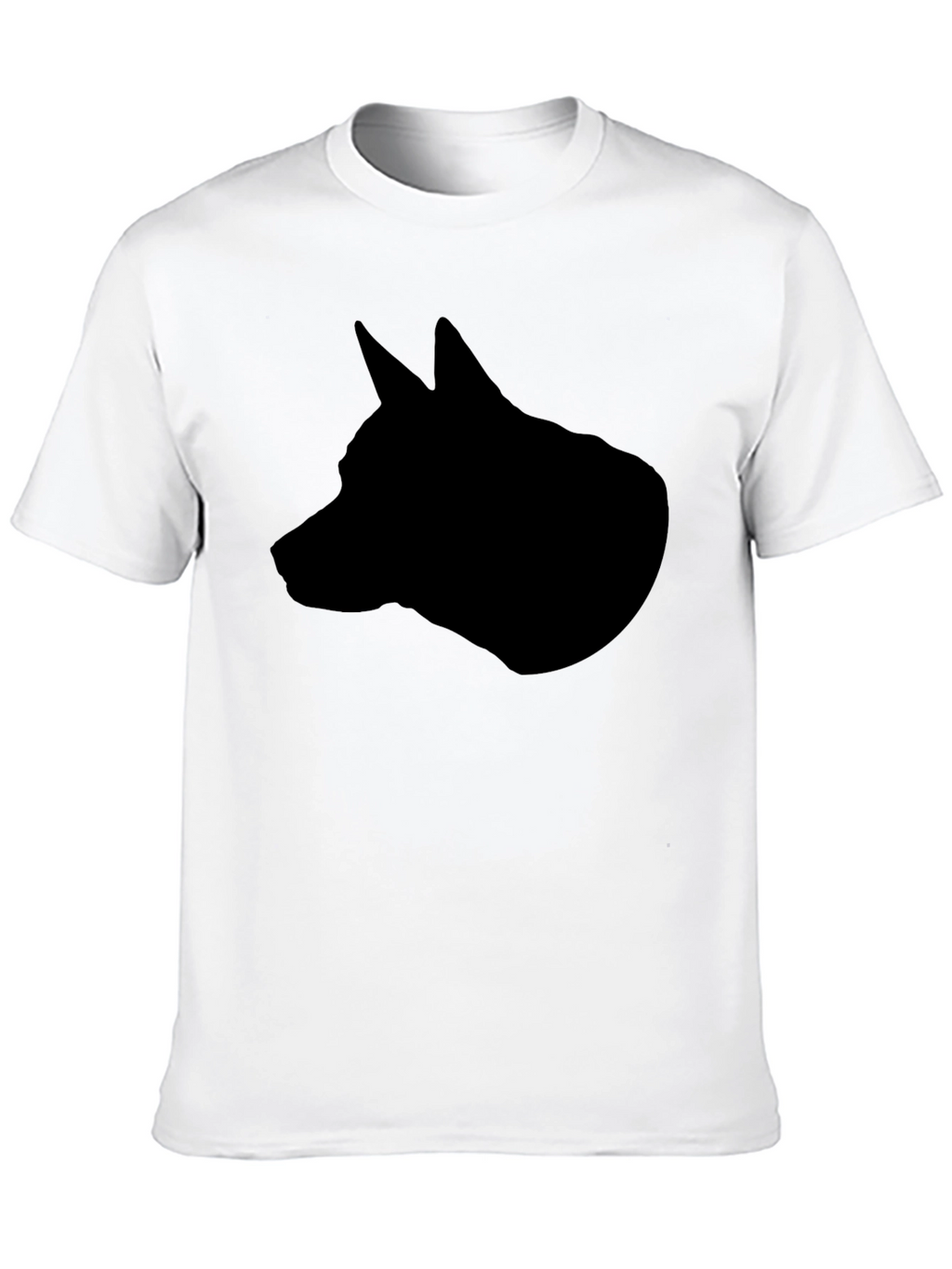 Black Dog Silhouette Graphic Tee - Modern Casual Style