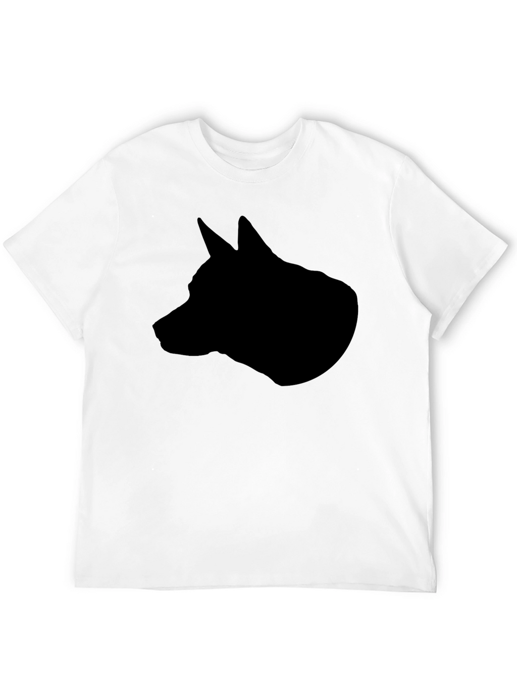 Black Dog Silhouette Graphic Tee - Modern Casual Style
