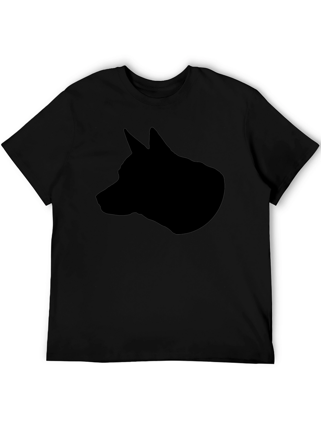 Black Dog Silhouette Graphic Tee - Modern Casual Style