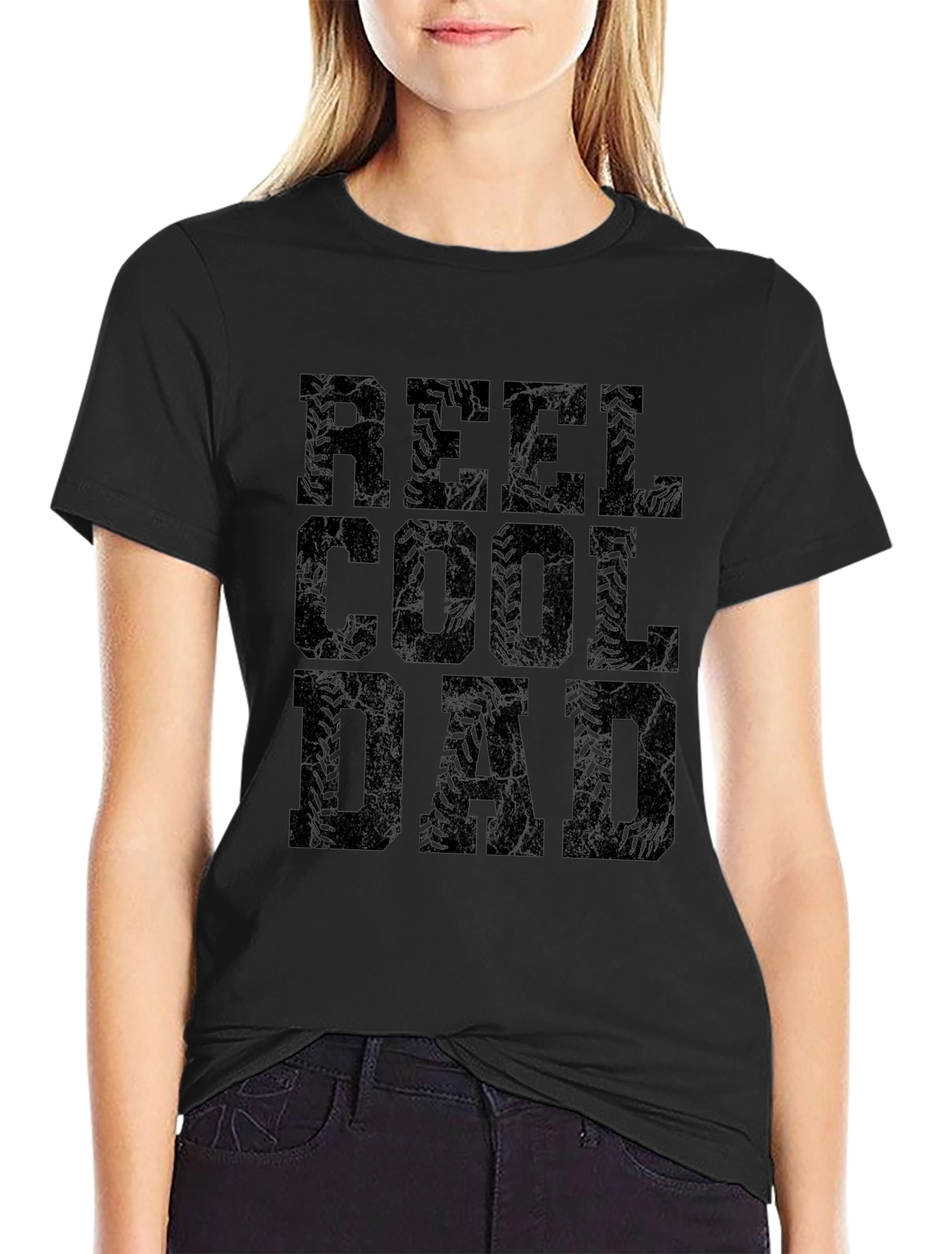 Reel Cool Dad Graphic Tee - Black