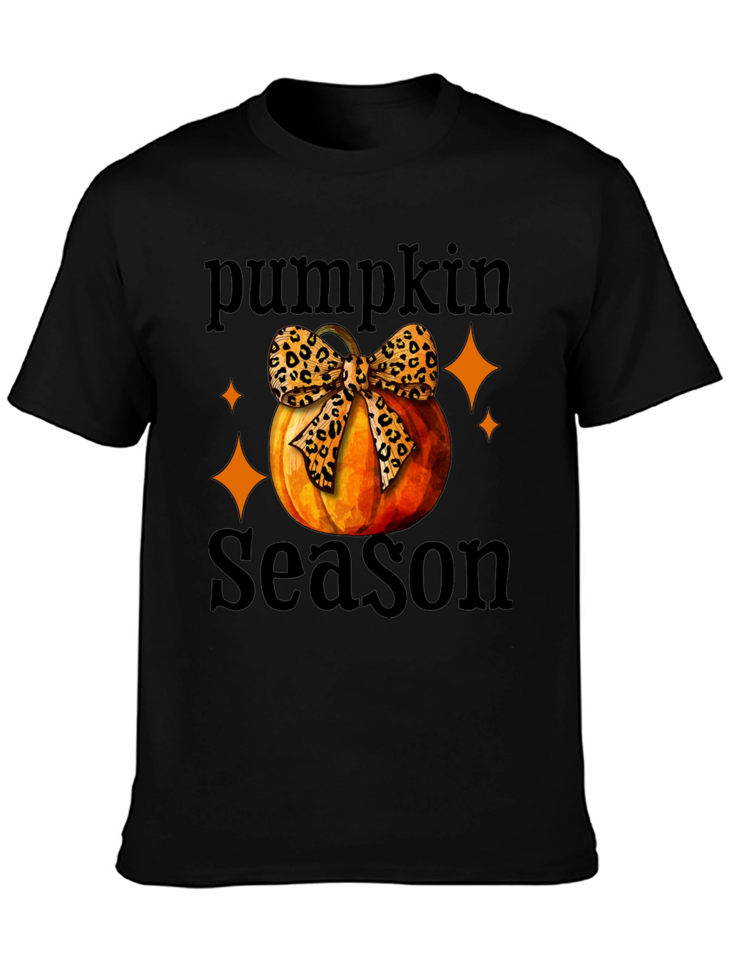 Pumpkin Season Leopard Bow T-Shirt