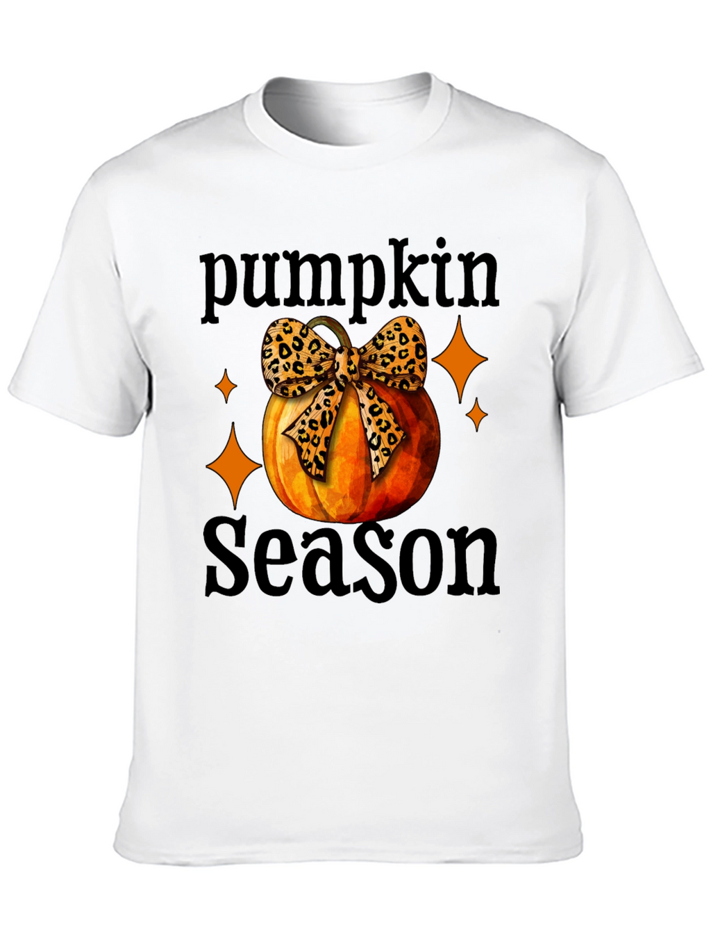Pumpkin Season Leopard Bow T-Shirt