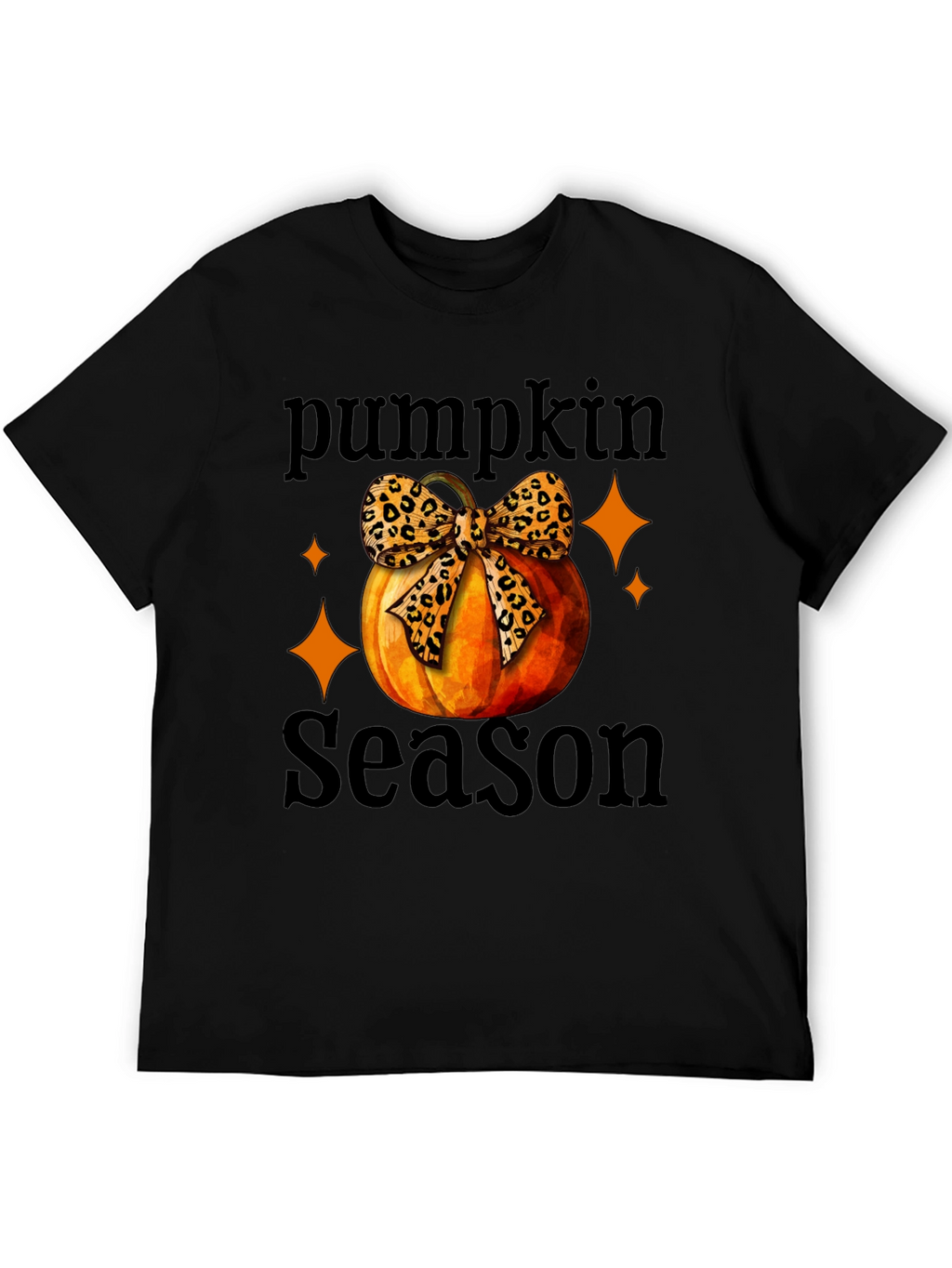Pumpkin Season Leopard Bow T-Shirt
