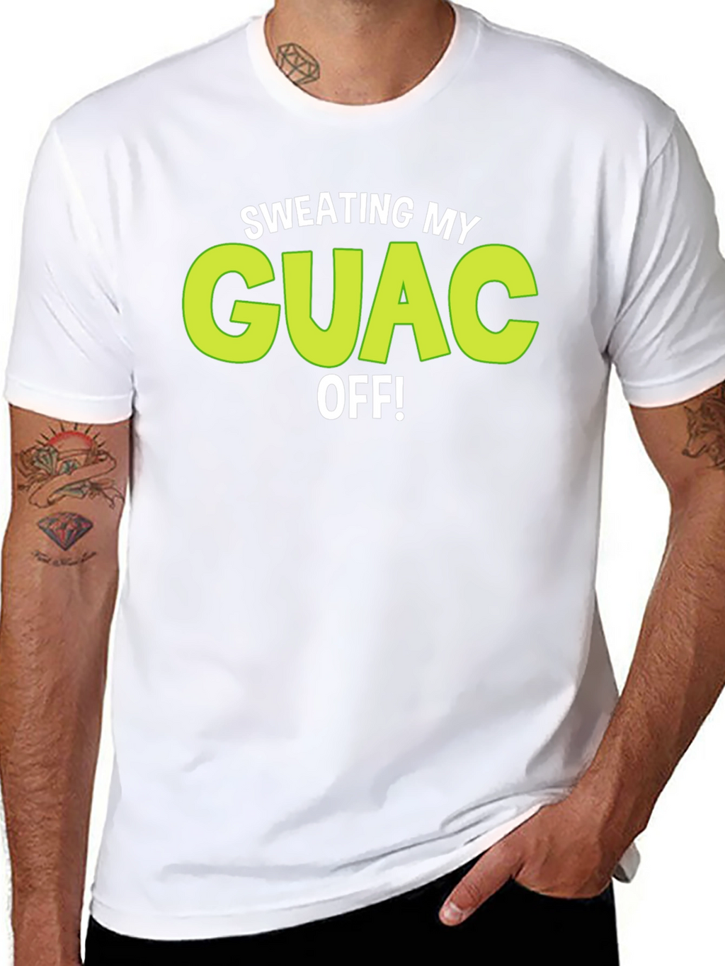 Sweating My Guac Off! Funny Graphic Tee