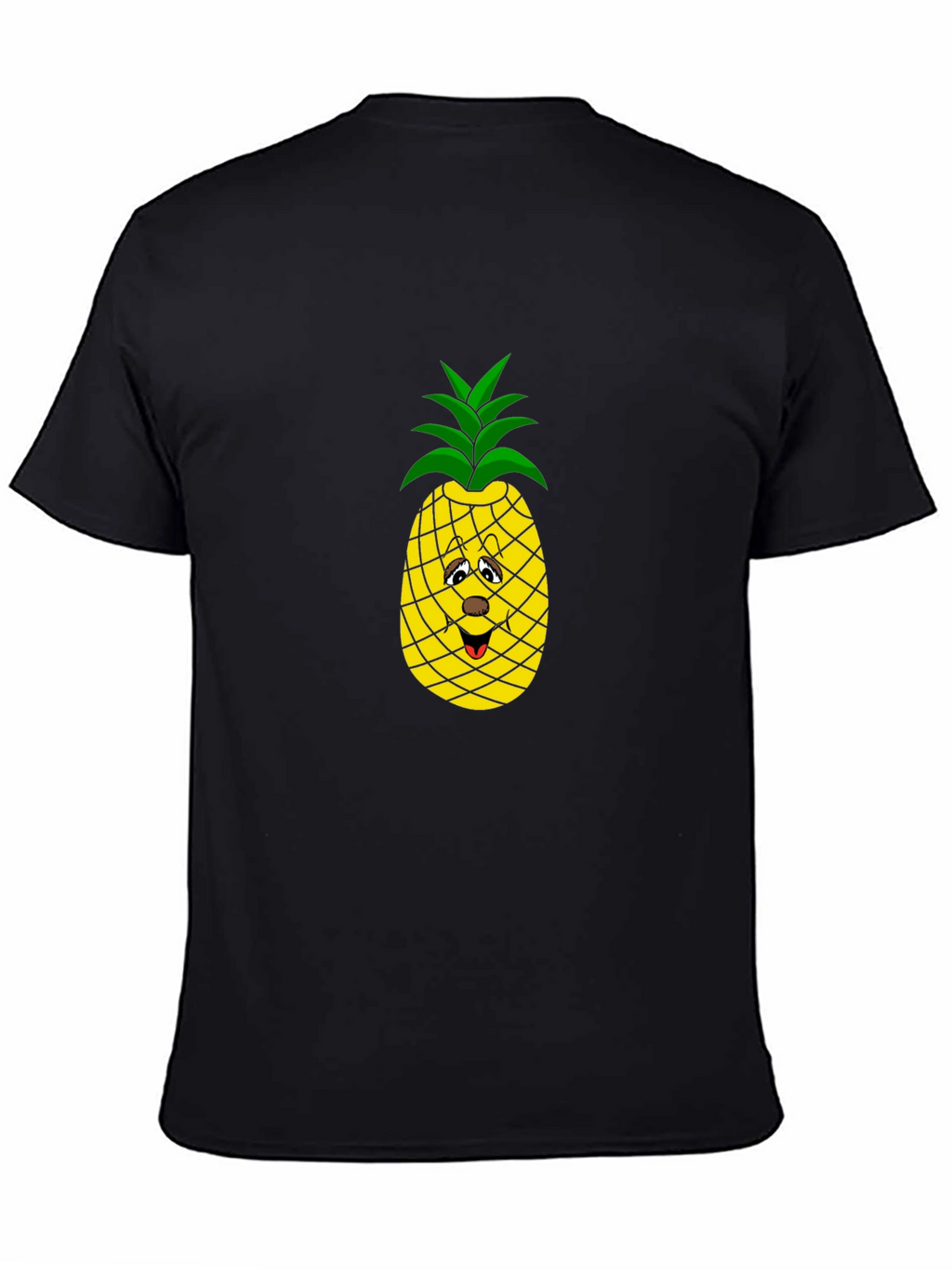 Funny Pineapple Graphic Tee - Black Cotton T-Shirt