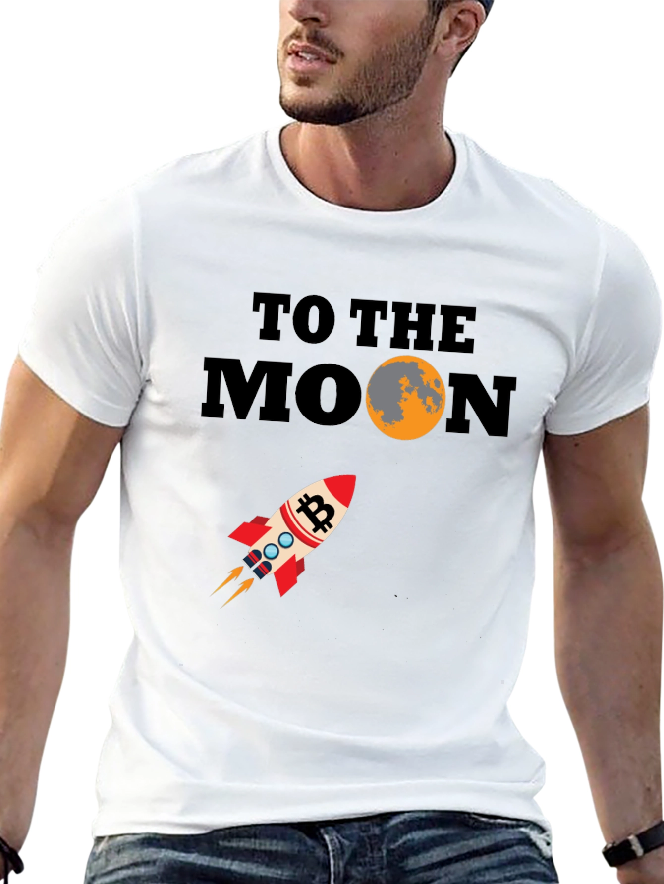 Bitcoin To The Moon Graphic T-Shirt
