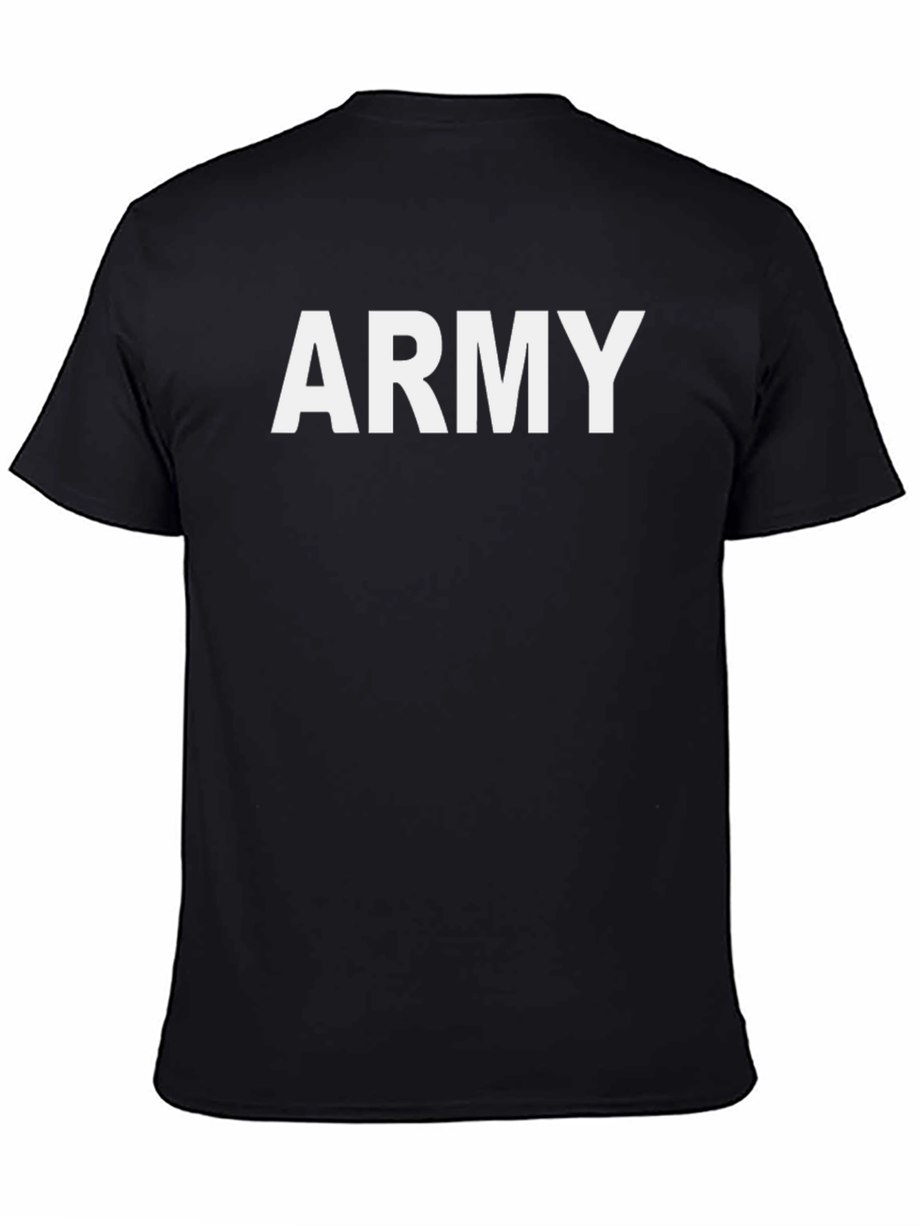 Bold Army Graphic Tee - Black Cotton Blend
