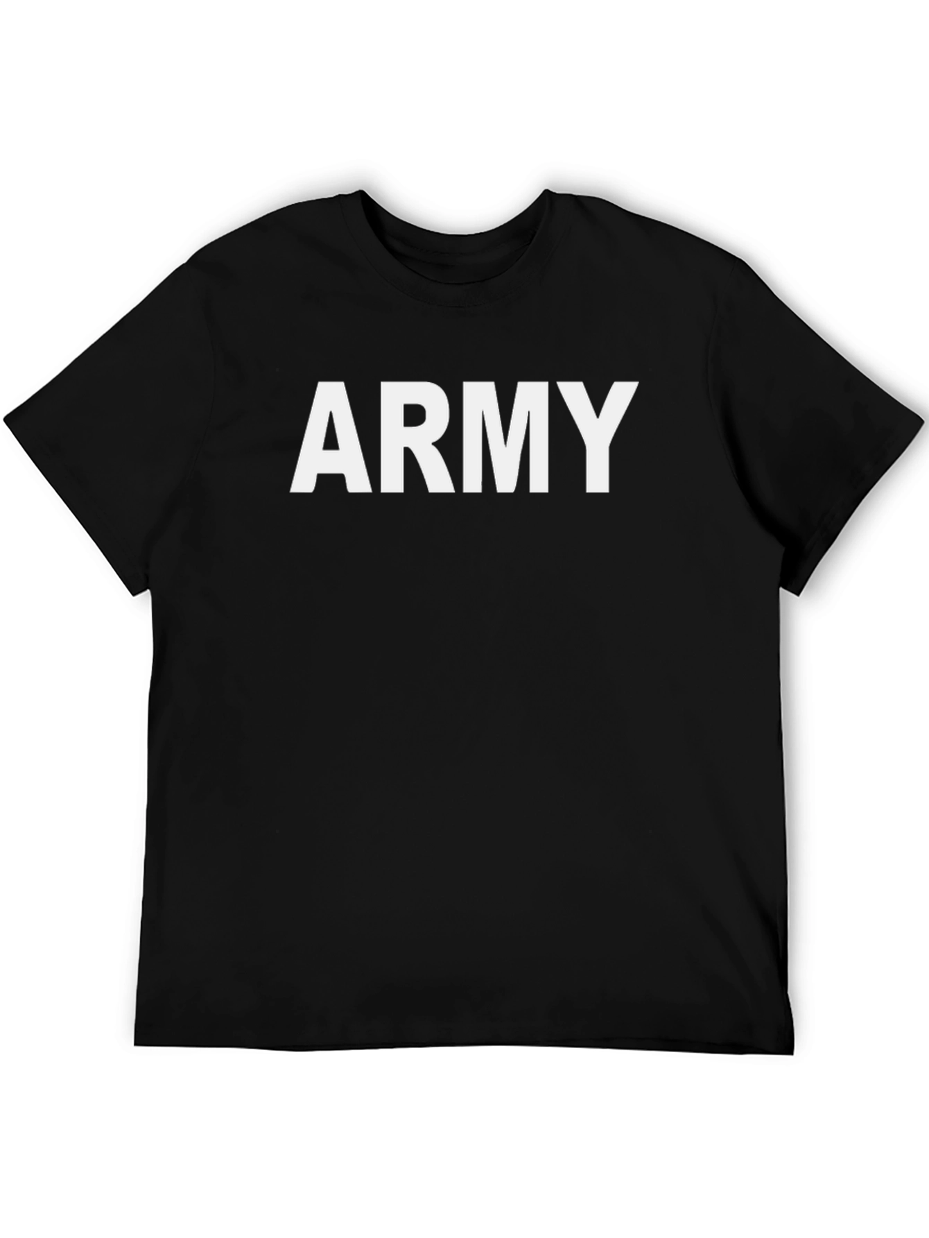 Bold Army Graphic Tee - Black Cotton Blend