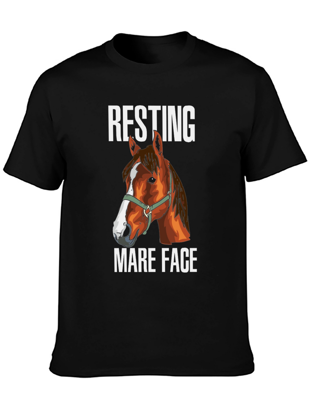 Resting Mare Face Graphic T-Shirt