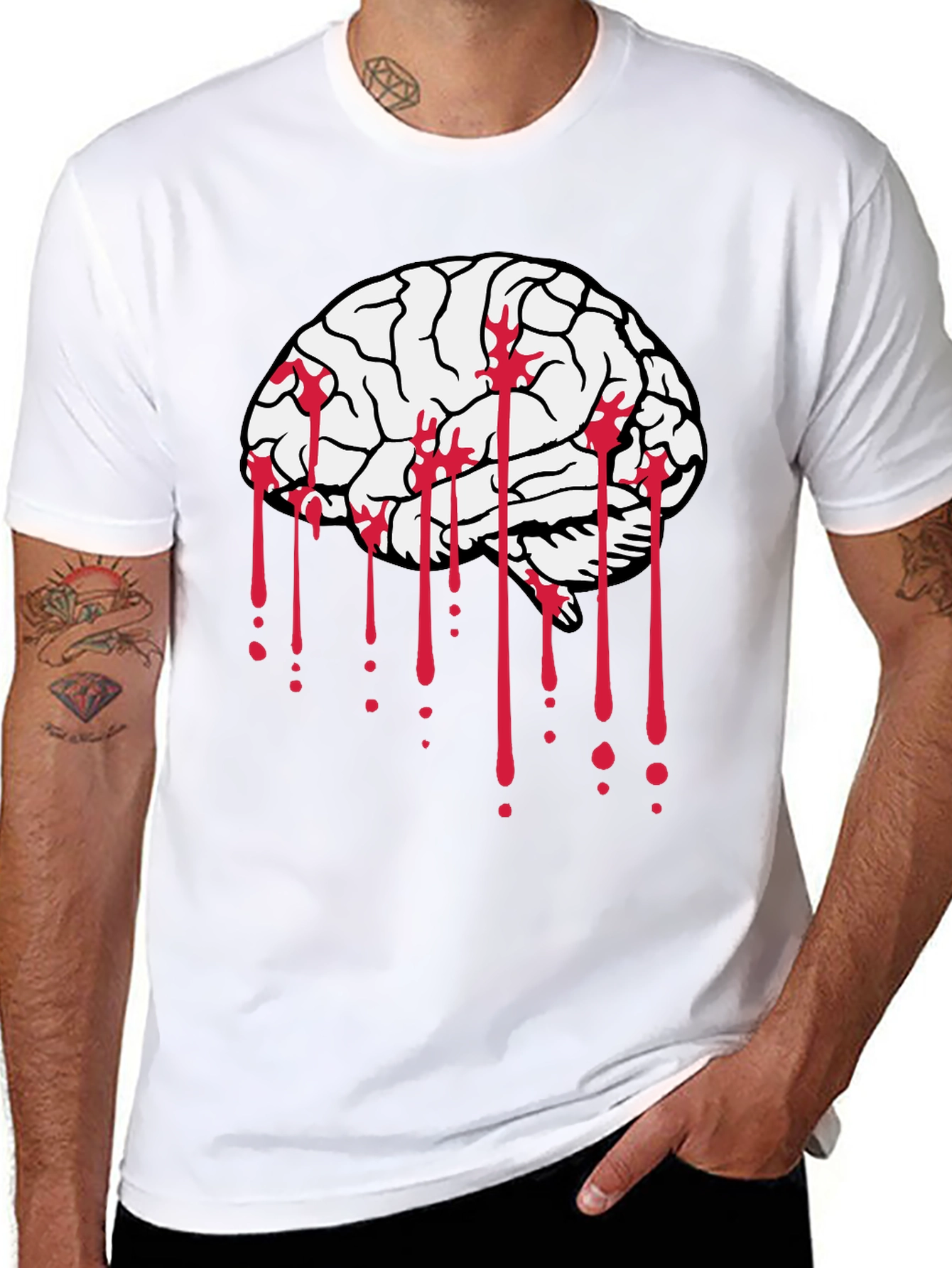 Brain Bleed Black Graphic Tee