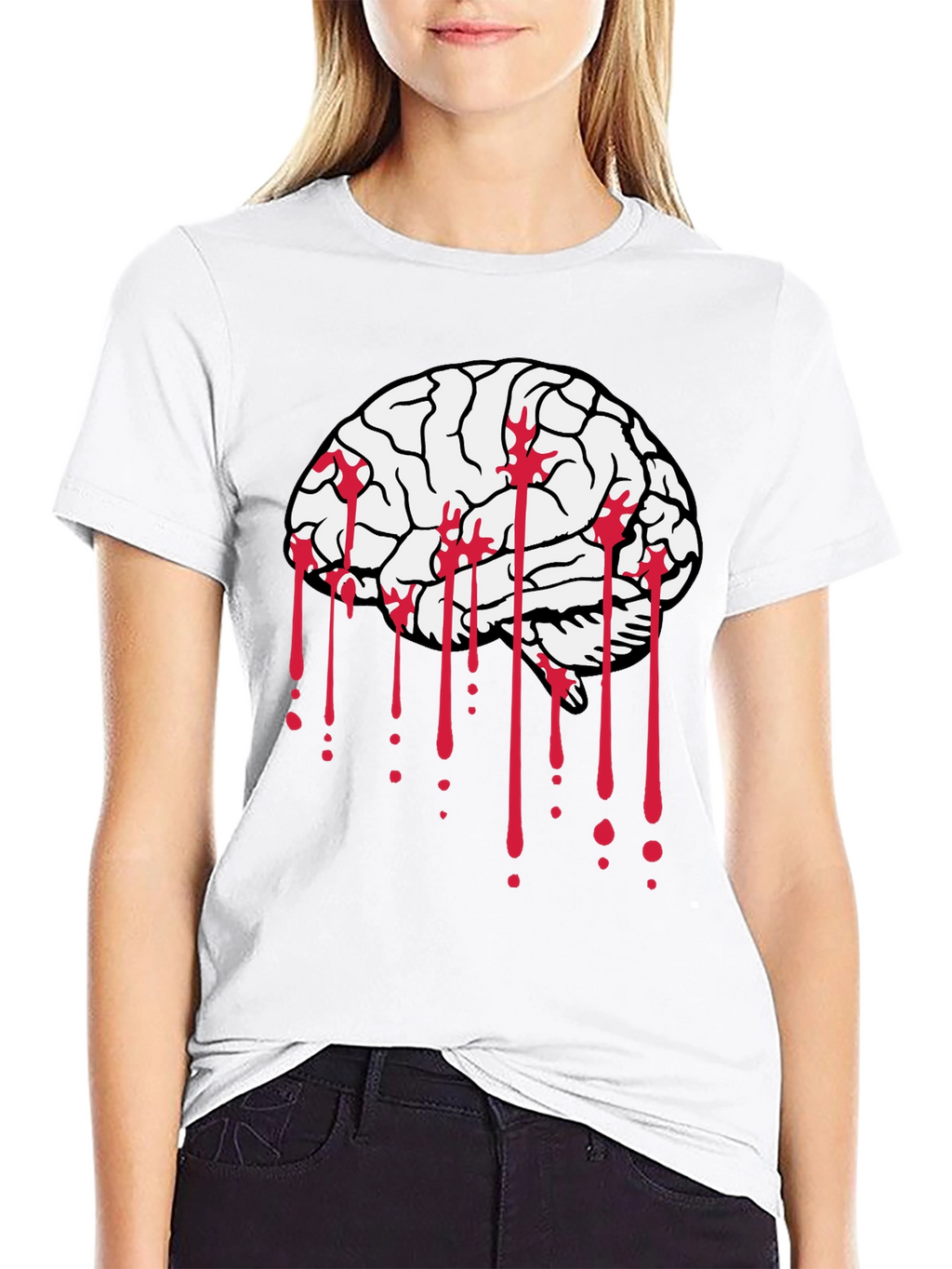 Brain Bleed Black Graphic Tee