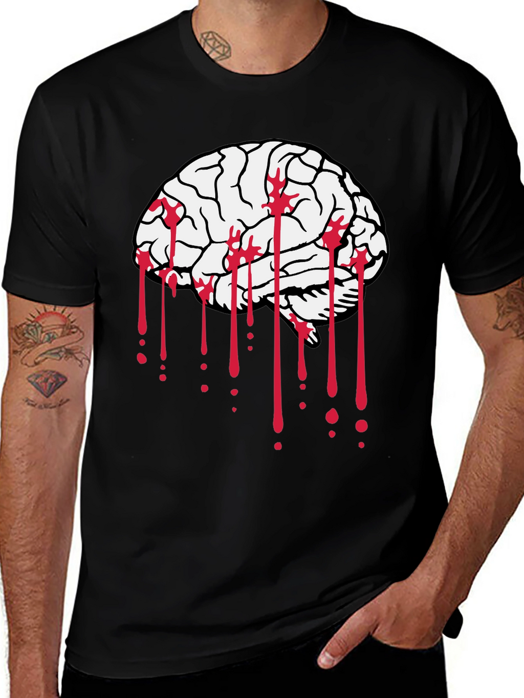 Brain Bleed Black Graphic Tee