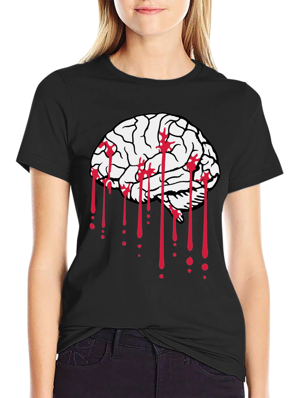 Brain Bleed Black Graphic Tee