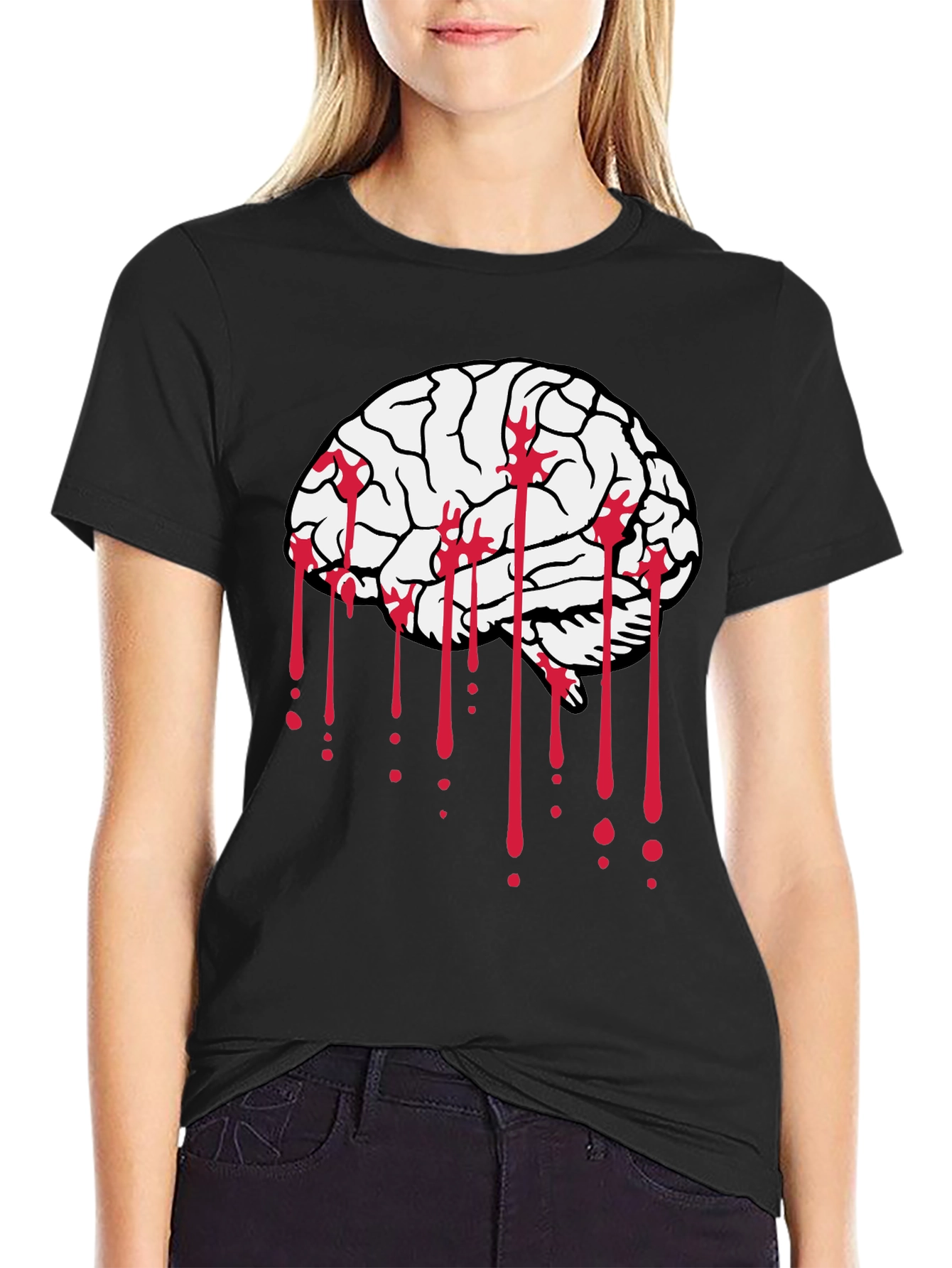 Brain Bleed Black Graphic Tee