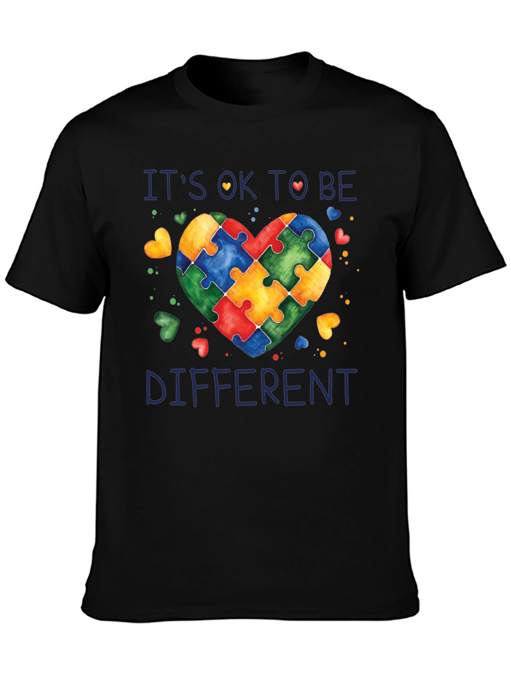 Autism Awareness Puzzle Heart Graphic T-Shirt