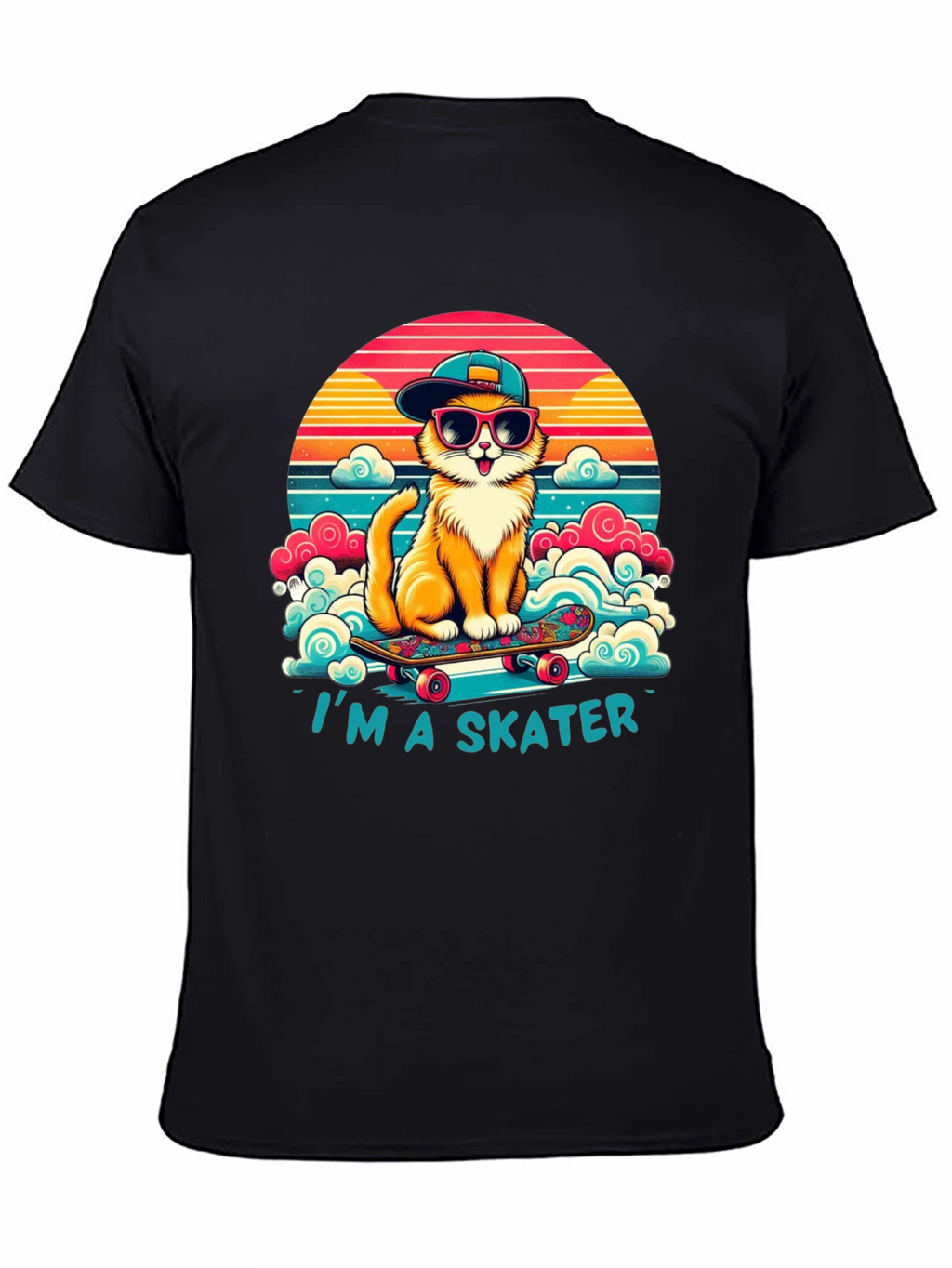 Cool Cat Skater T-Shirt - Retro Style