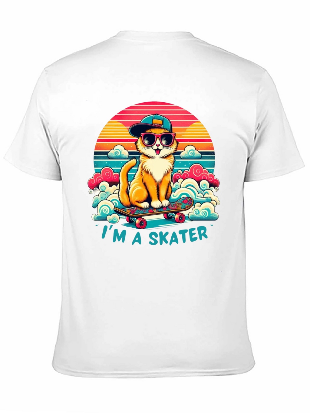 Cool Cat Skater T-Shirt - Retro Style