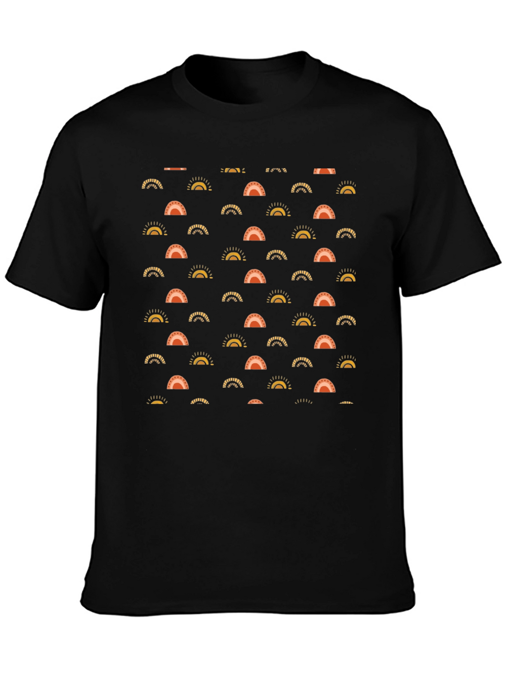 Patterned Black T-Shirt