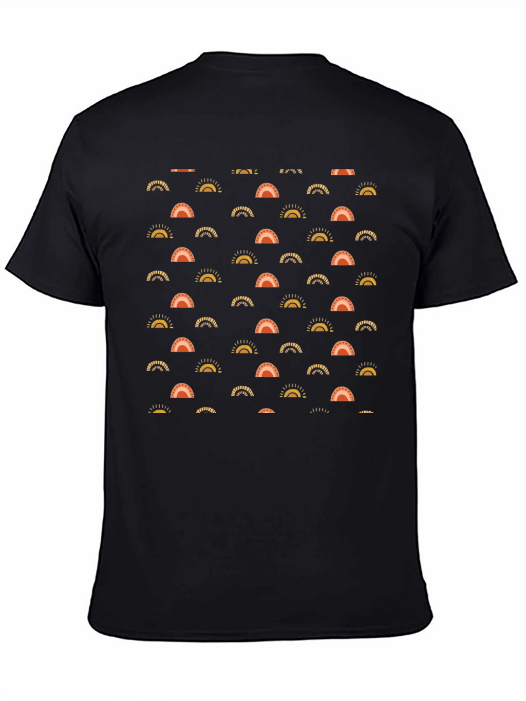 Patterned Black T-Shirt