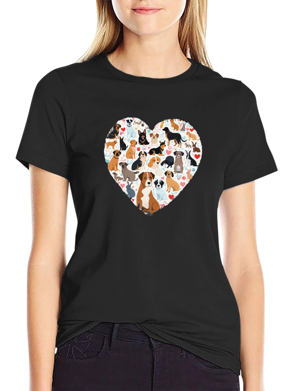 Dog Lover Heart T-Shirt - Unisex Graphic Tee
