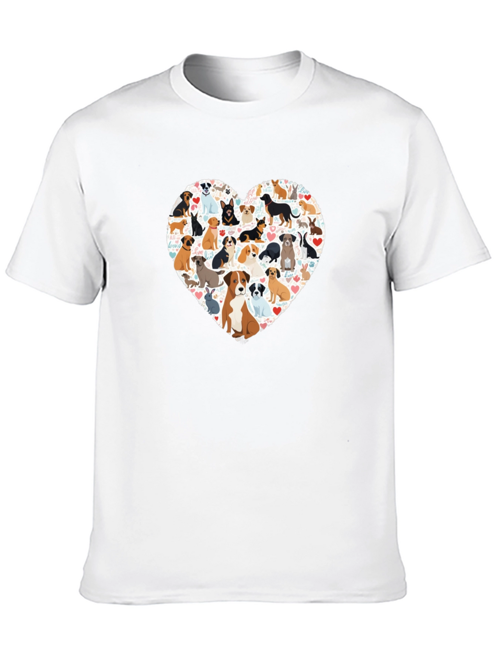Dog Lover Heart T-Shirt - Unisex Graphic Tee