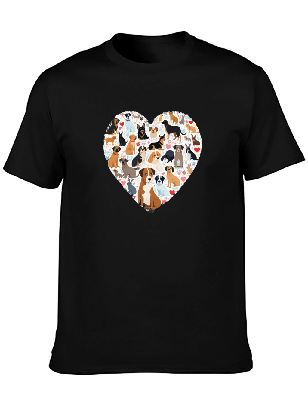 Dog Lover Heart T-Shirt - Unisex Graphic Tee