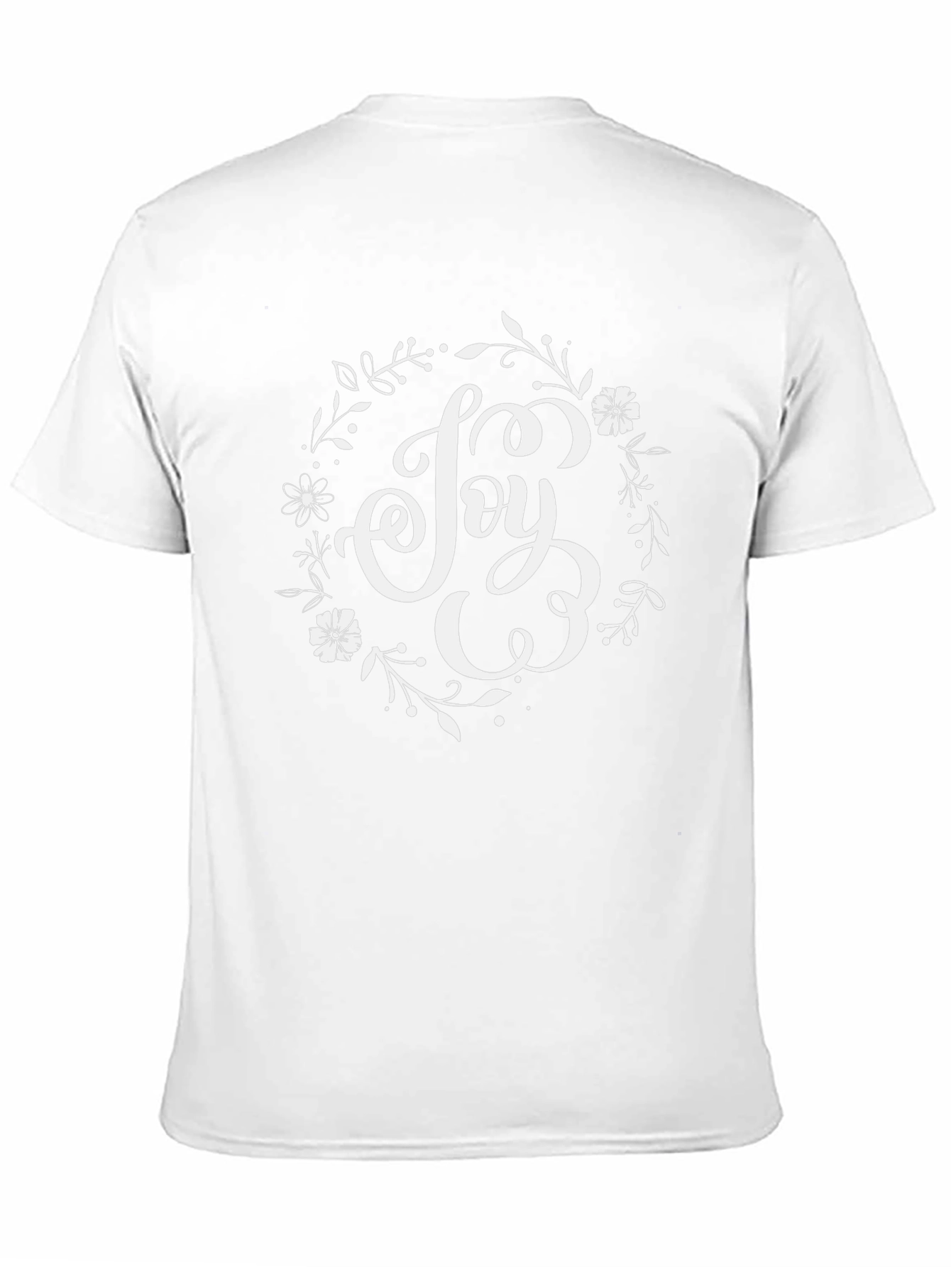 Joy Floral Wreath Graphic Tee - Black