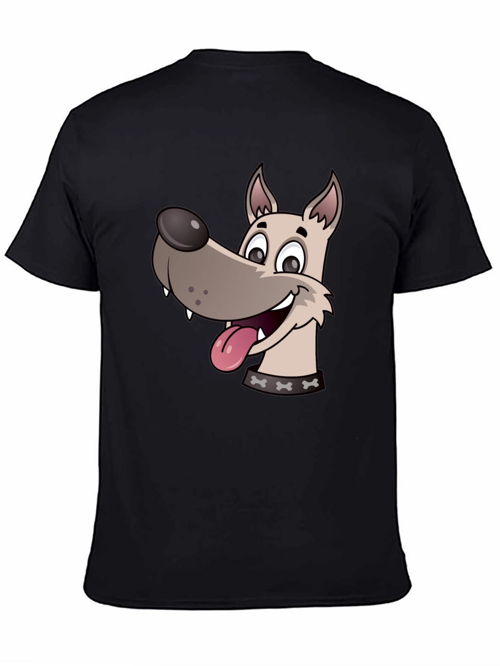 Dog Cartoon Black T-Shirt
