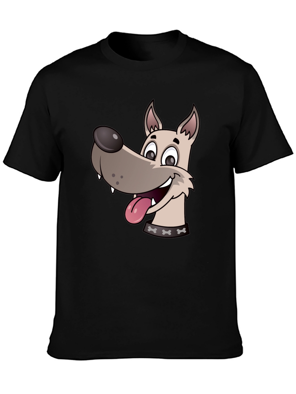Dog Cartoon Black T-Shirt