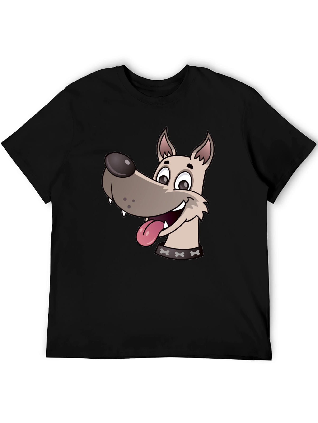 Dog Cartoon Black T-Shirt