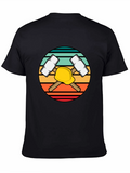 Miner Hard Hat & Pickaxes Graphic Tee - Black
