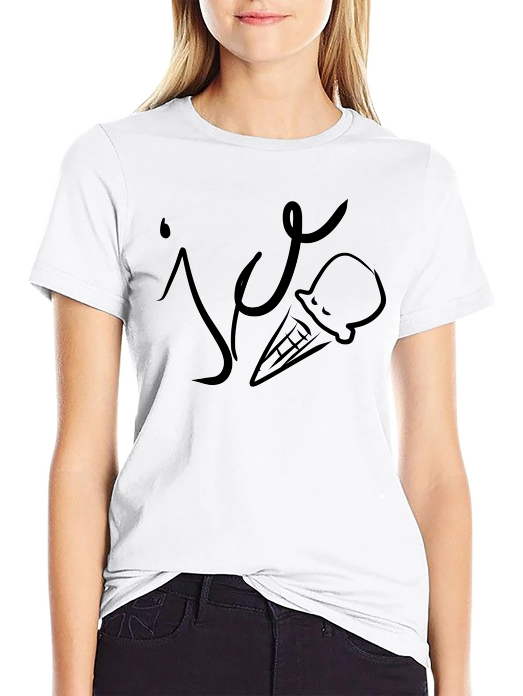 Ice Cream Graphic Tee - Cool Black T-Shirt