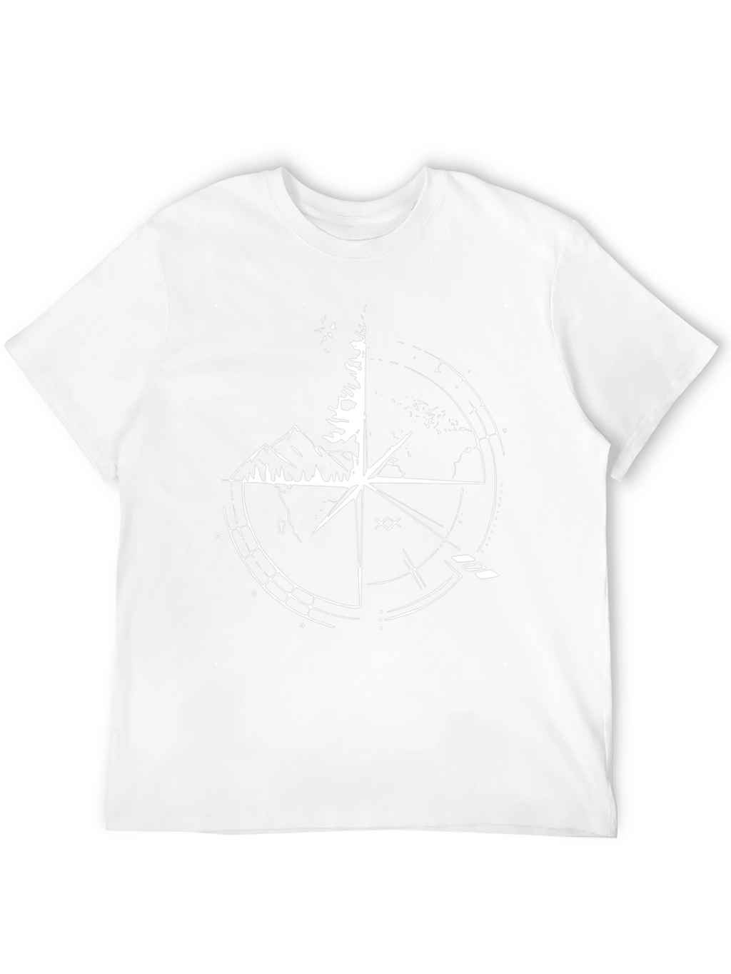 Compass Mountain Graphic Black T-Shirt