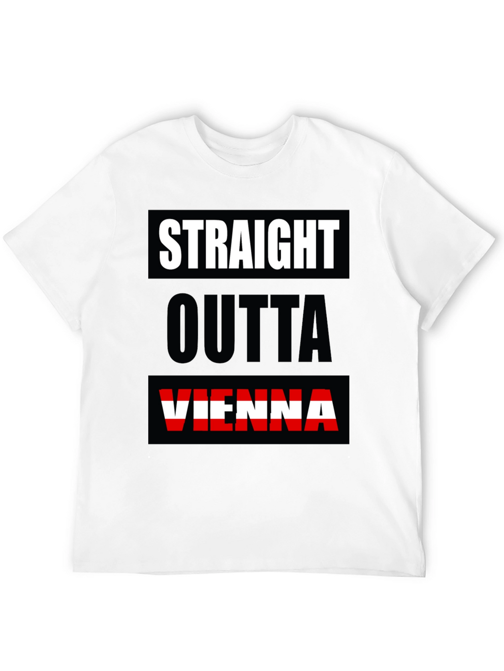Straight Outta Vienna Black T-Shirt