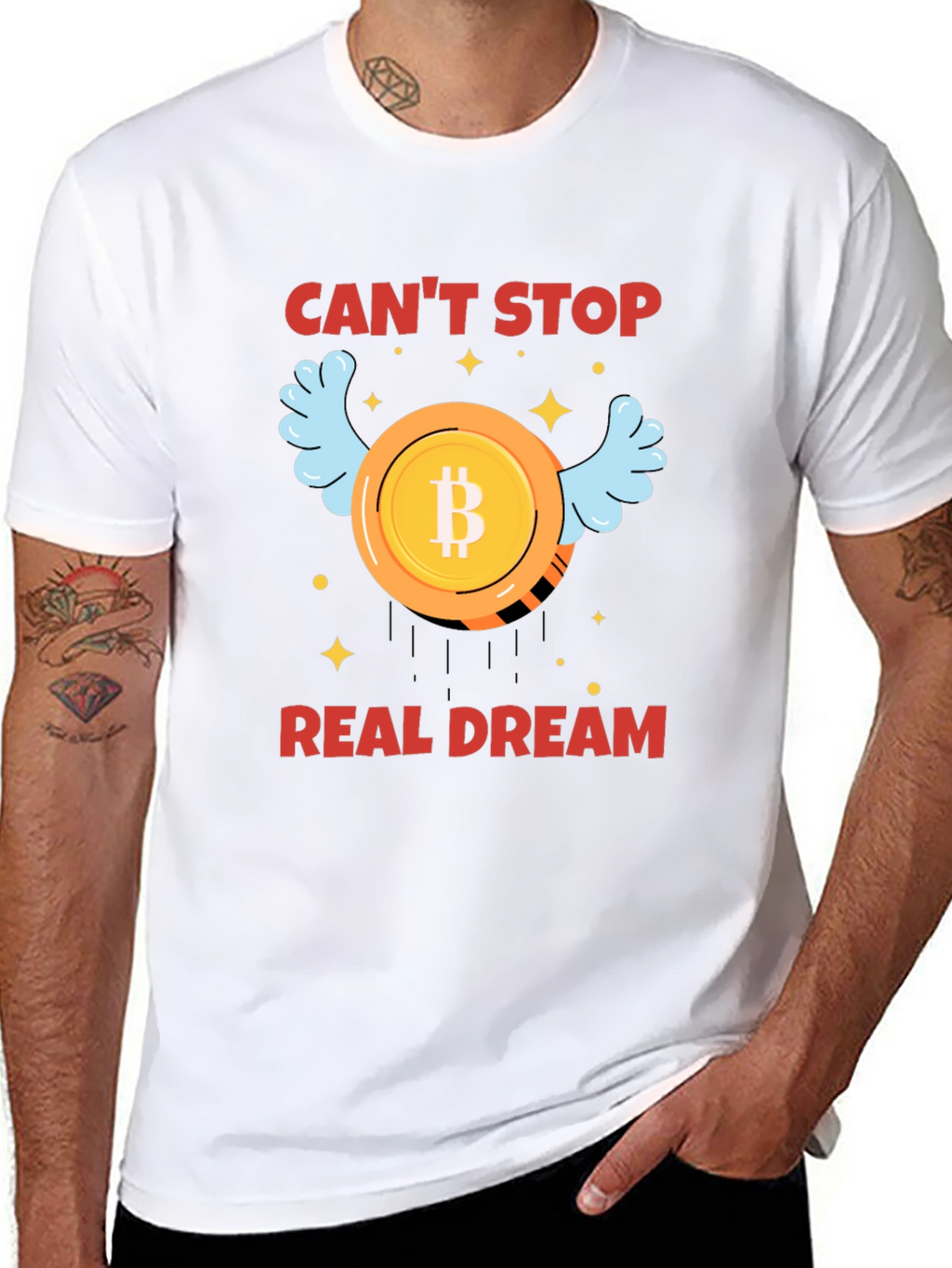 Bitcoin Dream T-Shirt - Crypto Wings Design