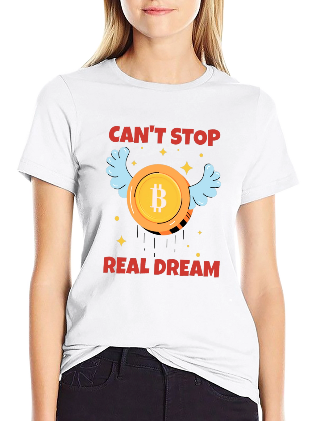 Bitcoin Dream T-Shirt - Crypto Wings Design