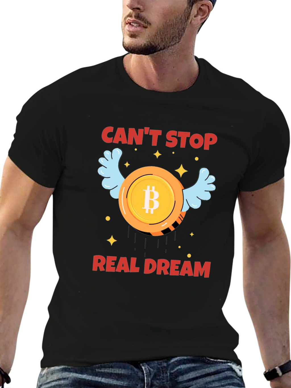 Bitcoin Dream T-Shirt - Crypto Wings Design