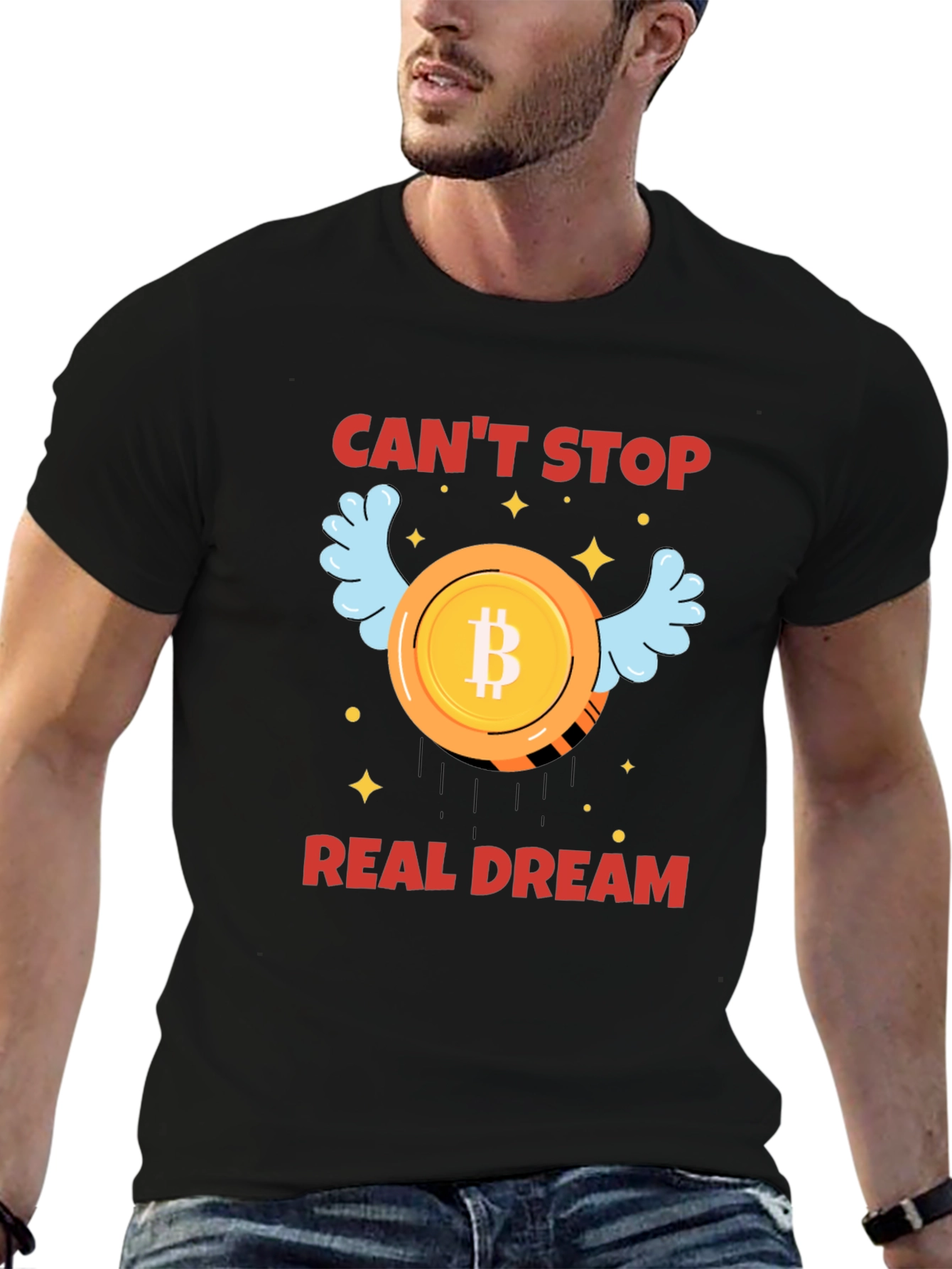 Bitcoin Dream T-Shirt - Crypto Wings Design