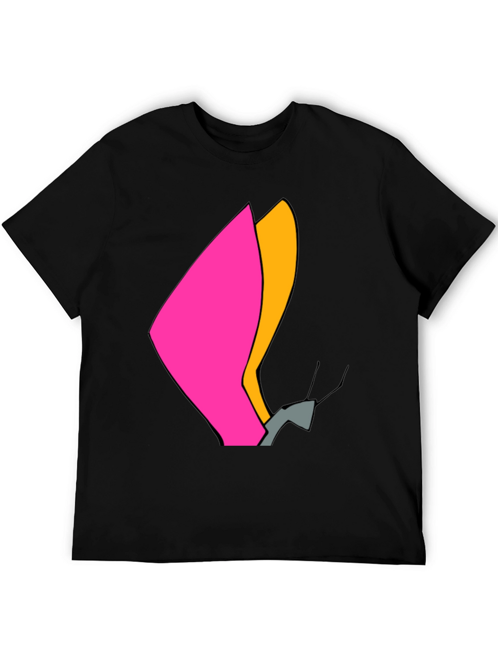 Modern Abstract Graphic Tee - Black