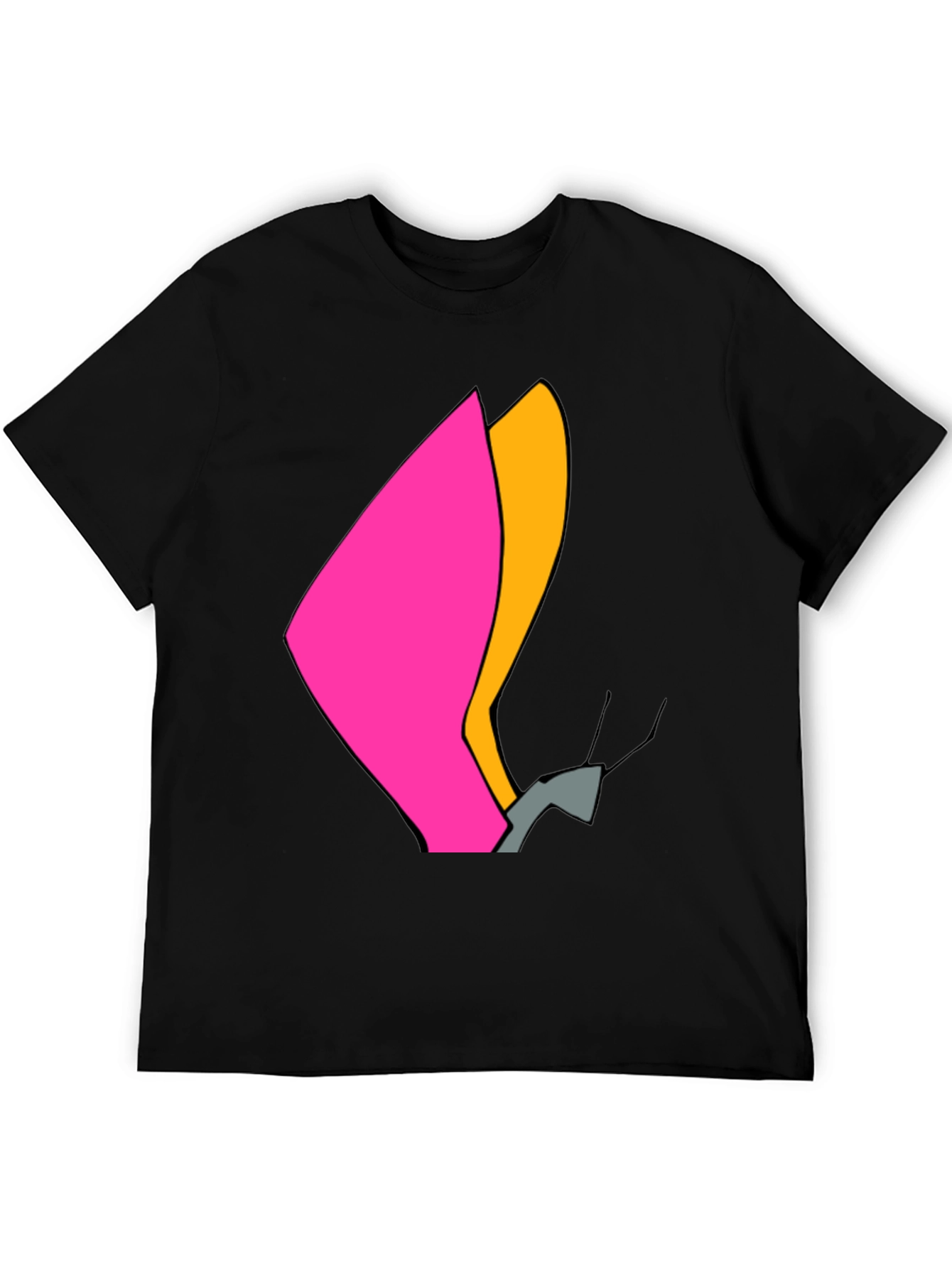 Modern Abstract Graphic Tee - Black