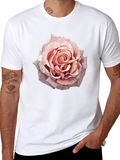 Rose Graphic Tee - Stylish Floral Print