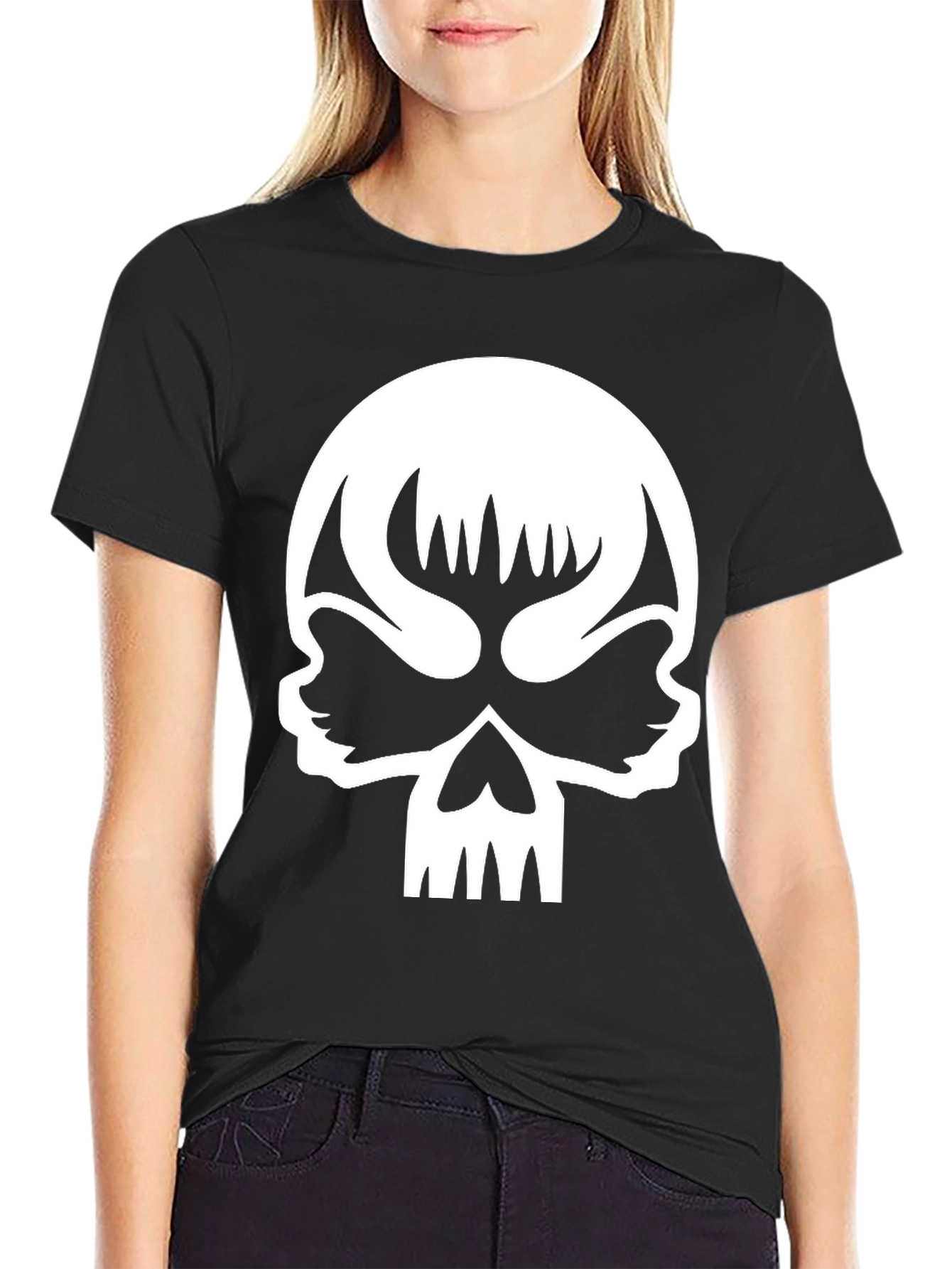 Skull Graphic Black T-Shirt - Unique Design