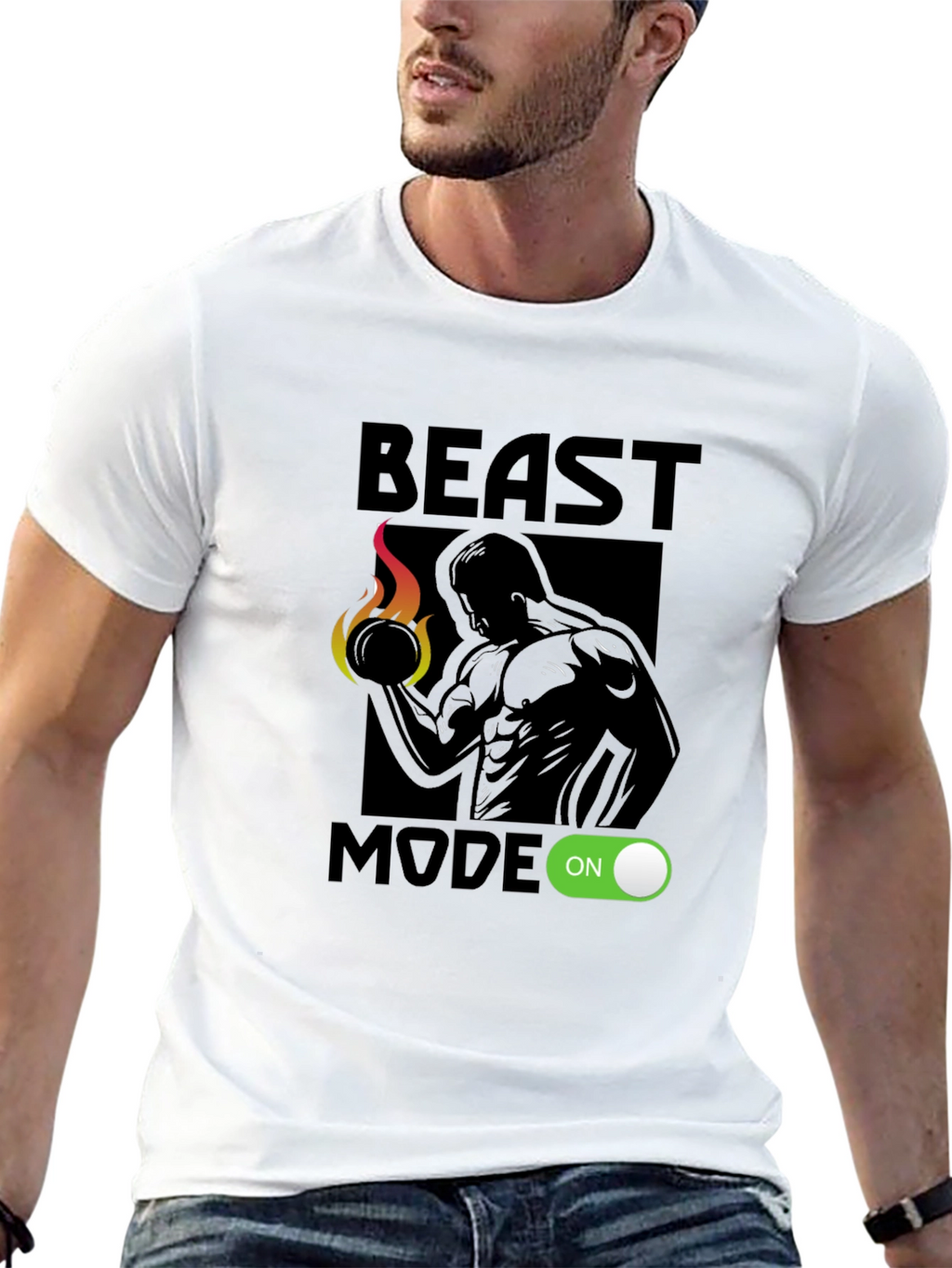 Beast Mode On Graphic T-Shirt - Black