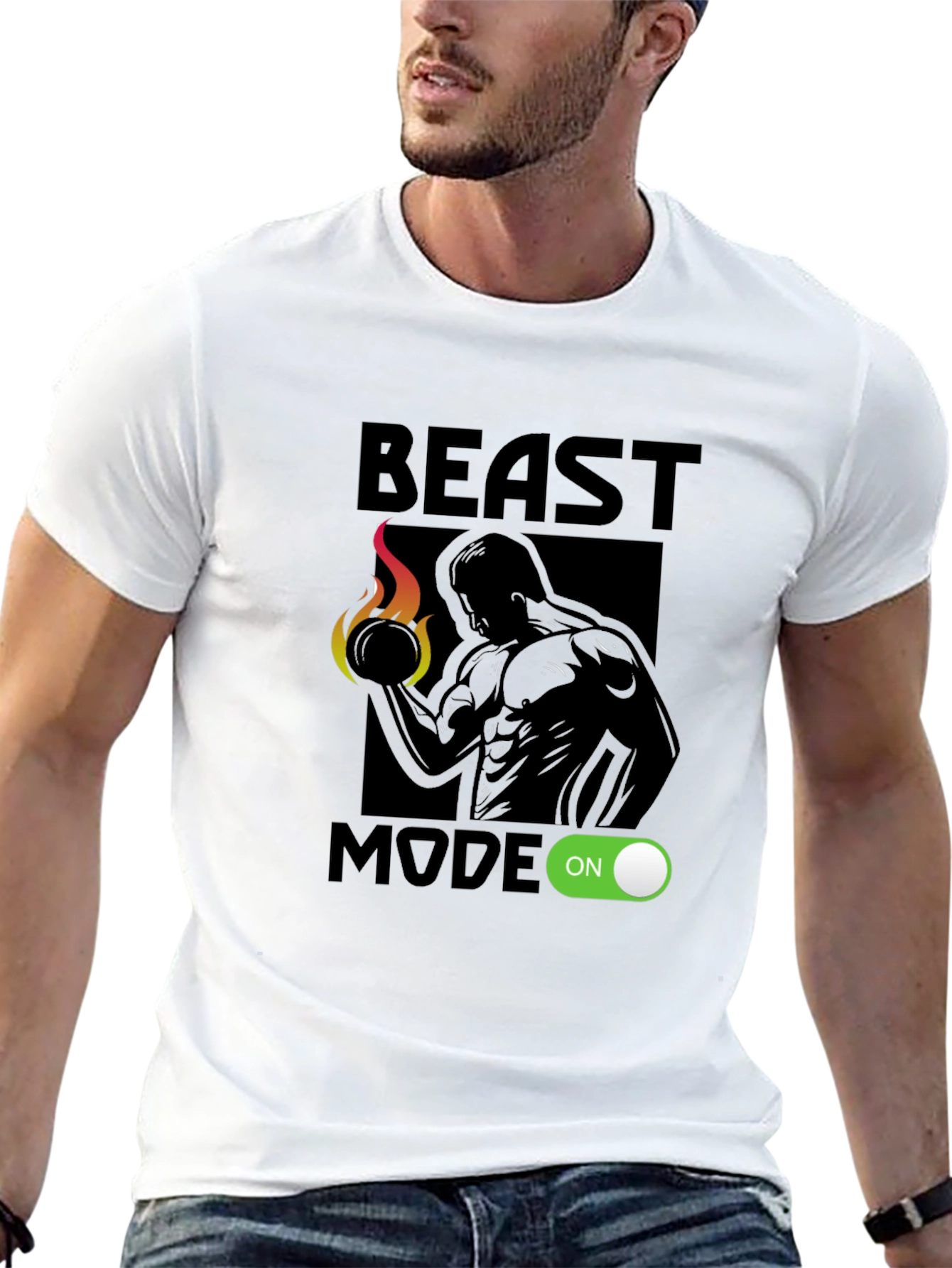 Beast Mode On Graphic T-Shirt - Black