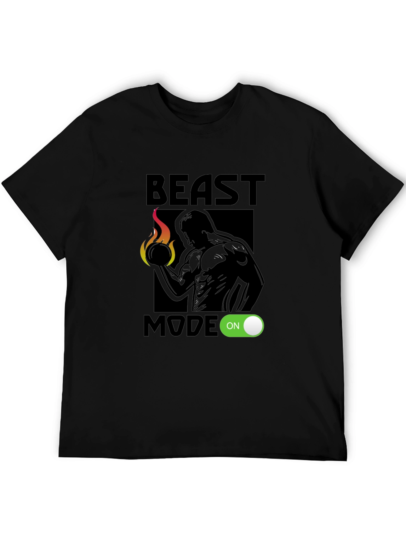 Beast Mode On Graphic T-Shirt - Black