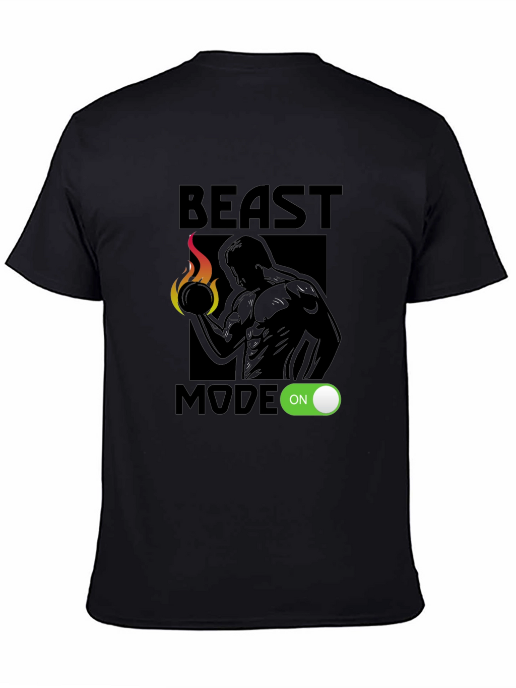Beast Mode On Graphic T-Shirt - Black